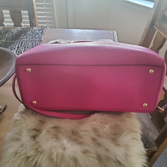 Michael Kors Large Saffiano Satchel Color Fuschia Beyond EUC - Picture 14 of 16